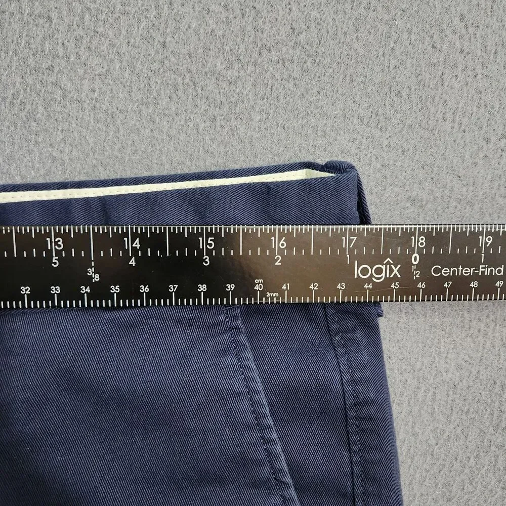 J. Crew Chino Pants Men 33X30 (34X29) Navy Flex Straight Leg